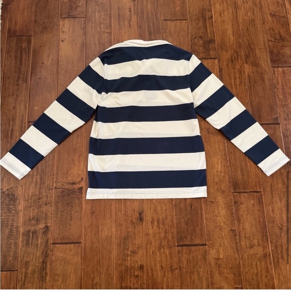The Savile Row Company, Striped Long Sleeve Rugby Shirt, Navy/White, Size M, NWT - Picture 8 of 11